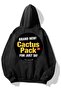 سويت شيرت بغطاء للرأس أسود للجنسين من Cactus Pack - 2