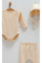 Baby Set Baby Boy (Body, Pants, Hat) Summer Air-Permeable Fabric 100% Organic Cotton - 3