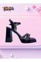 Women's Patent Leather Stone Full Orthopedic Platform Sole Nichantasi Model Heel Shoes Em-230