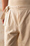 Belt Detail Bohem Beige Pants - 3