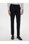 Pi̇erre Cardi̇n Woven Fabric Self-Patterned Black Trousers