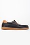 Women's Genuine Leather Casual Lace-Up Shoes - Black - 3
