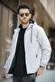 Mmx Printed Water Resistant Slim Fit Men's Hooded Seasonal Coat Raincoat - 3