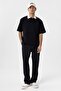 Contrast Collar Interlock Textured Men's T-Shirt - 3