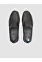 Milan 100% Genuine Leather Black Loafer Shoes with Stitching Detail - 4
