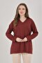 Women's V-Neck Lycra Large Size Middle Age Mother Combed Cotton Blouse - 6