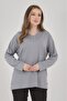 Women's V-Neck Lycra Large Size Middle Age Mother Combed Cotton Blouse - 7