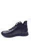 5290 Black Genuine Leather Men's Casual Boots - 3