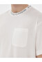 Ecru Comfort Fit 100% Cotton Crew Neck T-Shirt 50302540-Vr019 - 7