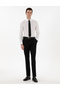 Black Slim Fit 100% Wool Fabric Trousers 50305463-Vr046