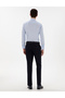 Navy Blue Slim Fit 100% Wool Fabric Trousers 50305463-Vr033 - 4