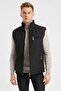 Men's Black Fleece Lined Quilted Vest