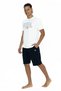 U.S. Polo Assn. 18873 Men's Short Sleeve Bicycle Collar Shorts Pajama Set-Ecru - 2