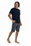 U.S. Polo Assn. 18904 Men's Short Sleeve Crew Neck Shorts Pajama Set-Navy Blue - 2