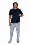 U.S. Polo Assn. 18915 Men's Short Sleeve Buttoned Collar Pajama Set-Navy Blue - 3