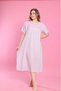 Seasonal Cotton Loose Fit Wide Fit Oversize Short Sleeve Mother's Nightgown - 3