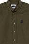 Boy's Dark Khaki Long Sleeve Basic Shirt 50306584 -Vr111 - 6