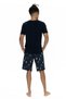 U.S. Polo Assn. 18867 Men's Short Sleeve Bicycle Collar Shorts Pajama Set-Navy Blue - 4