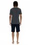 U.S. Polo Assn. 18884 Men's Short Sleeve Crew Neck Shorts Pajama Set-Antracitmelange - 2