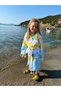 Eco-Friendly Striped 100% Cotton Children's Peshtemal Bathrobe with Hood – Colorful Tassels, Beach and Bath - 2