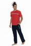 U.S. Polo Assn. 18895 Male Short-Sleeve Cycling Collar Pajamas Set-Red