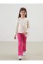 Lcw Kids Ecru Floral Lace Girls' T-Shirt and Leggings 2-Piece