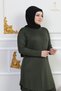 New Season Comfort Model Hijab Tunic Flexible Soft Comfortable Cotton Fabric Stylish Long Tunic Black - 5