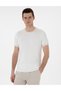Ecru Slim Fit Crew Neck Knitwear T-Shirt 50306045-Vr019