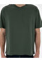 Dark Green Comfort Fit 100% Cotton Crew Neck Basic T-Shirt 50306991-Vr079 - 6