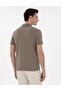 Dark Mink Slim Fit 100% Cotton Buttoned Polo Collar Basic T-Shirt 50306448-Vr241 - 5