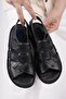 Charles Men's Daily Genuine Leather Comfortable Soft Sole Orthopedic Sandals - 8