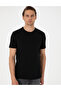 Black 100% Cotton Slim Fit Crew Neck Basic T-Shirt 50306980-Vr046 - 3