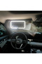 1 set SEAMETAL Car LED Makeup Mirror 3-Color Brightness Dimmable HD Sun Visor Plate Vanity Mirror To - 3