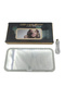 1 set SEAMETAL Car LED Makeup Mirror 3-Color Brightness Dimmable HD Sun Visor Plate Vanity Mirror To - 8