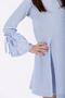 Crew Neck Long Sleeve Blue Color Girl's Dress - 5