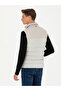 Gray Melange Slim Fit Padded Cotton Blend Coat Vest 50274460-Vr086 - 5
