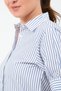 Women's Brown-Blue-Navy Blue Striped Half Sleeve Shirt - 4