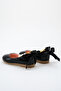 Shiny Black Ankle Pearl Girls' Ballerinas - 4