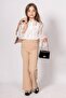 Girls' Lace Embroidered Spanish Sleeve Blouse Chain Button Detailed Blazer Jacket Cream Bottom-Top Set - 3