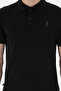 Men's Regular Fit Polo Neck Black Basic T-Shirt 50298031-Vr046 - 6