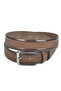 Men's Brown 3.5 cm Faux Leather Classic Belt with Dot Stripe in the Middle 2402607