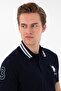 Men's Slim Fit Polo Neck Navy Blue Basic T-Shirt 50298010-Vr033 - 2