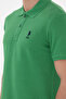 Men's Slim Fit Polo Neck Green Basic T-Shirt 50298041-Vr054 - 7