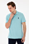 Men's Slim Fit Polo Neck Aqua Basic T-Shirt 50298011-Vr007