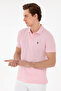 Men's Slim Fit Polo Neck Light Pink Basic T-Shirt 50297984-Vr078
