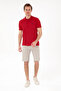 Men's Slim Fit Polo Neck Red Basic T-Shirt 50298041-Vr171 - 4