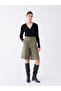 Khaki Women's Comfortable Fit Flat Shorts - 2