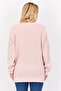Women V Neck Knitted Sweater, Pink - 3