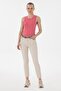 Women's Dark Pink Sleeveless Crew Neck Basic T-Shirt 50300904-Vr167 - 4