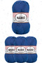 Nako Diamond Hand Knitting Yarn Amigurumi Yarn 4 Pieces Mixed Colors 225 Meters 100% Premium Micro Acrylic